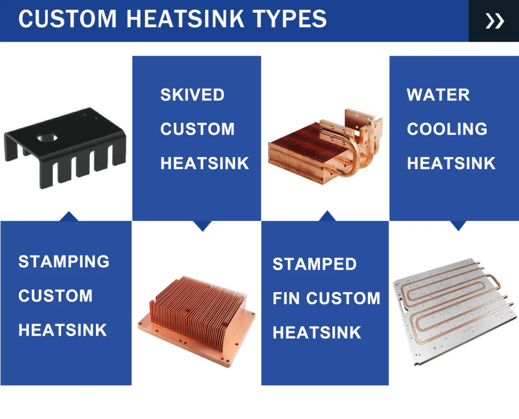 Custom Skived Copper Heat Sink with Copper Fin for Cooling Equipment