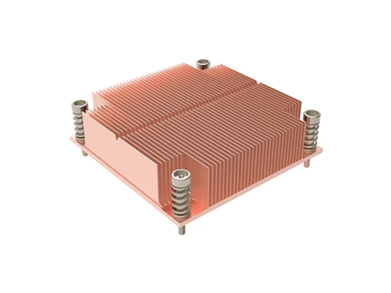 Copper/Aluminum Skiving Fin and CNC Machining Electronic Heat Sink for Intel CPU