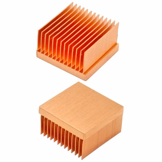High Precision CNC Part Heatsink Copper Skived Fin Cooling Heat Sink